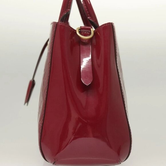 LOUIS VUITTON Vernis Montaigne BB Hand Bag 2way Rose Andian - Picture 4 of 15
